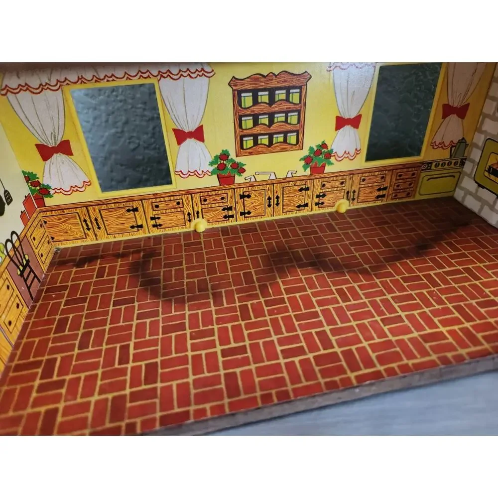 Fisher Price Vintage Little People Play Family Yellow House 1969, 3‎ Figures